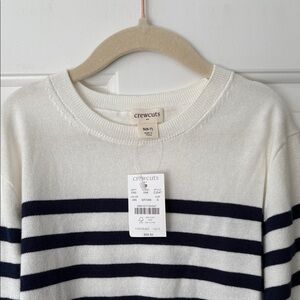 NWT Kids J. Crew Crewcuts Navy White Striped Sweater
